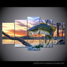 HD Printed Jumping Fish Landscape Art Painting Canvas Print Room Decor Print Poster Picture Canvas Mc-015
